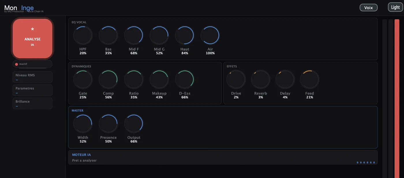 Interface du plugin MonInge